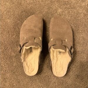 Birkenstock Shearling Suede Clog